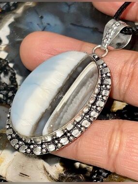 Blue Owyhee Opal Pendant Crystal 2 1/2”